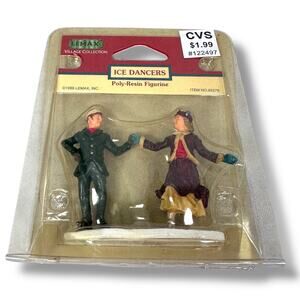 Vintage Lemax Village Collection Ice Dancers Figurines Set of‎ 3 #122497 New